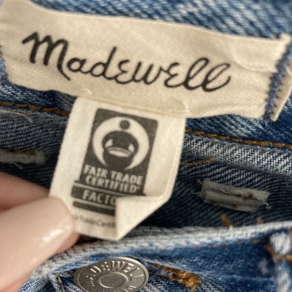 Madewell‎ Denim Sz 25 The 90s Straight Jean Hazelfern Wash Shadow-Panel Edition - Picture 7 of 12